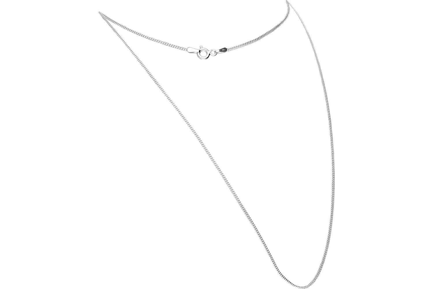 925 silver curb chain rhodium-plated